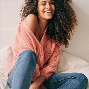 Sezane Augustino cardigan peach pink XS